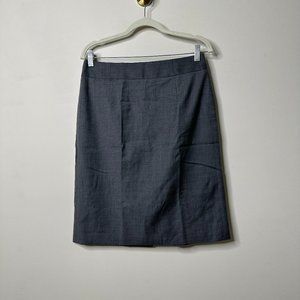 J. Crew Gray Wool Super 120's Pencil Skirt Women's 6